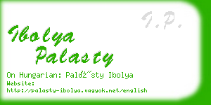 ibolya palasty business card